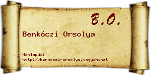 Benkóczi Orsolya névjegykártya