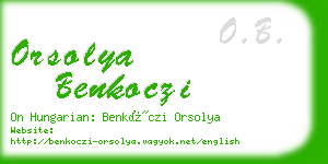 orsolya benkoczi business card